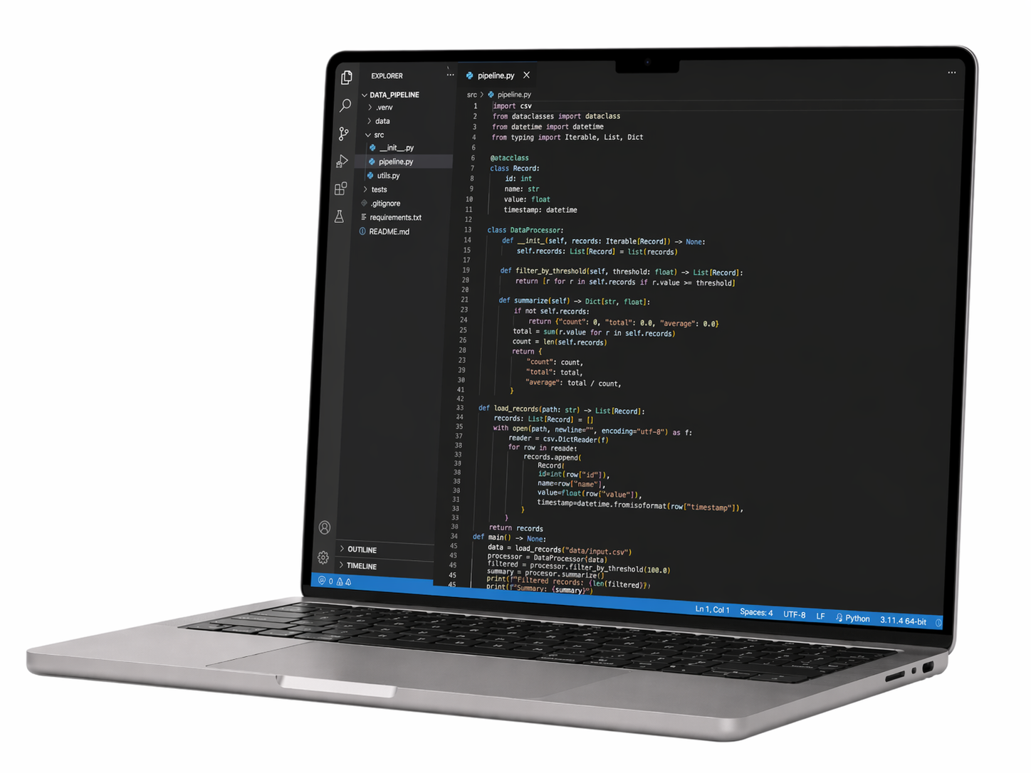 A glimpse of the Valeria backend codebase.